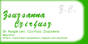 zsuzsanna czirfusz business card